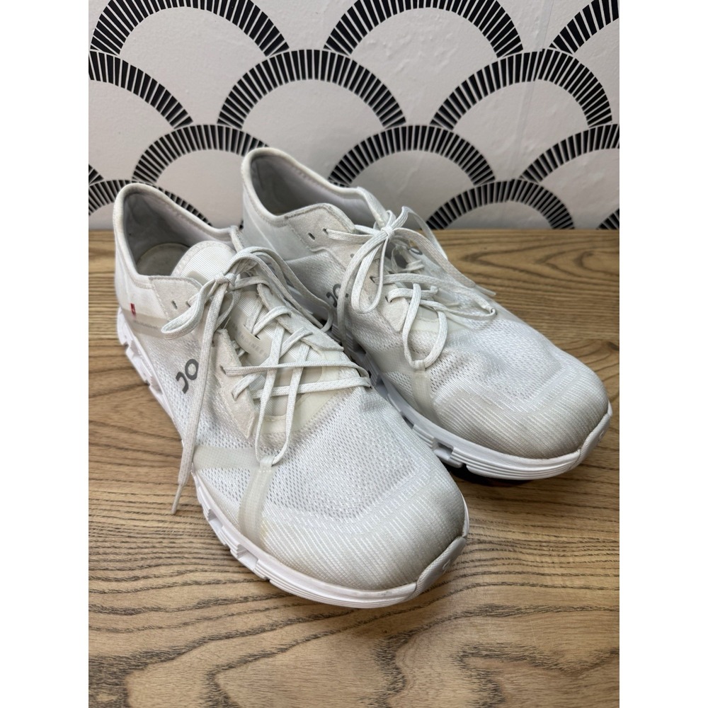 ON Cloud X 4 AD Running Shoes Men's Size 10.5  White/Wolf 3MF10262852
